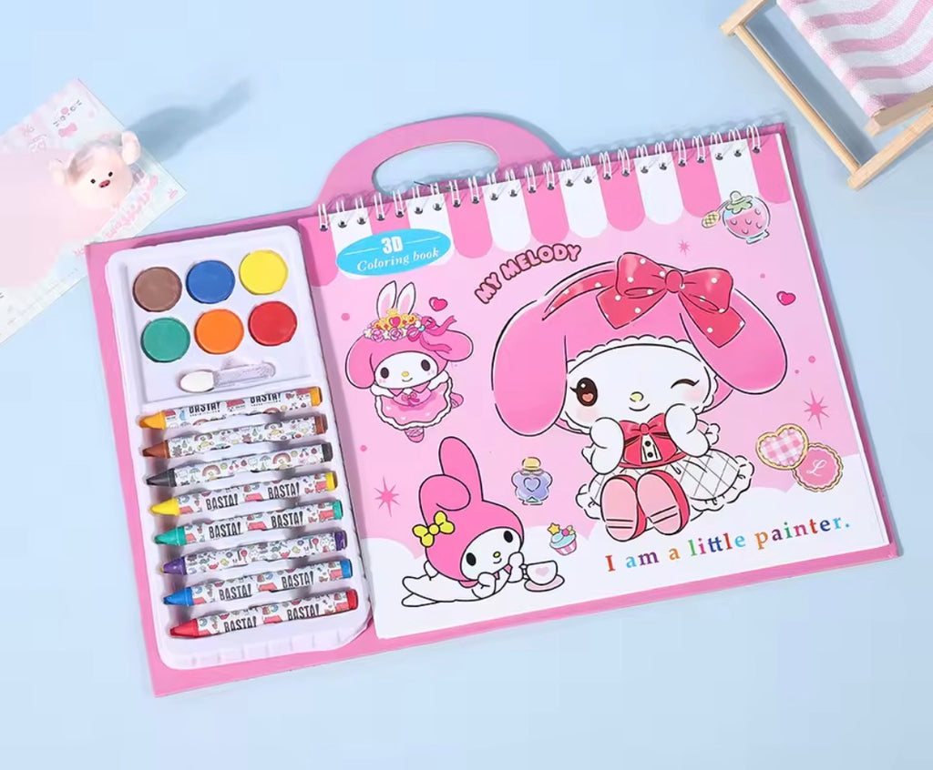 Crayon Doodle & Coloring Book Educational Magic Drawing & Watercolour Book