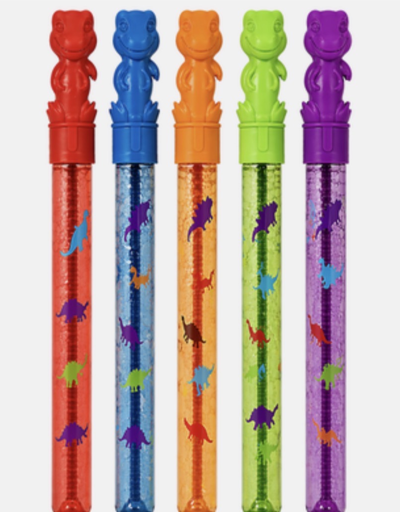 5 x Dinosaur Bubble Wands Swords 35cm Fruit Scent
