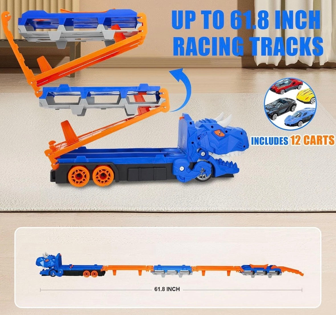 Dinosaur Transport Truck Toy Set
