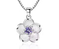 Sterling Silver Flower Necklace