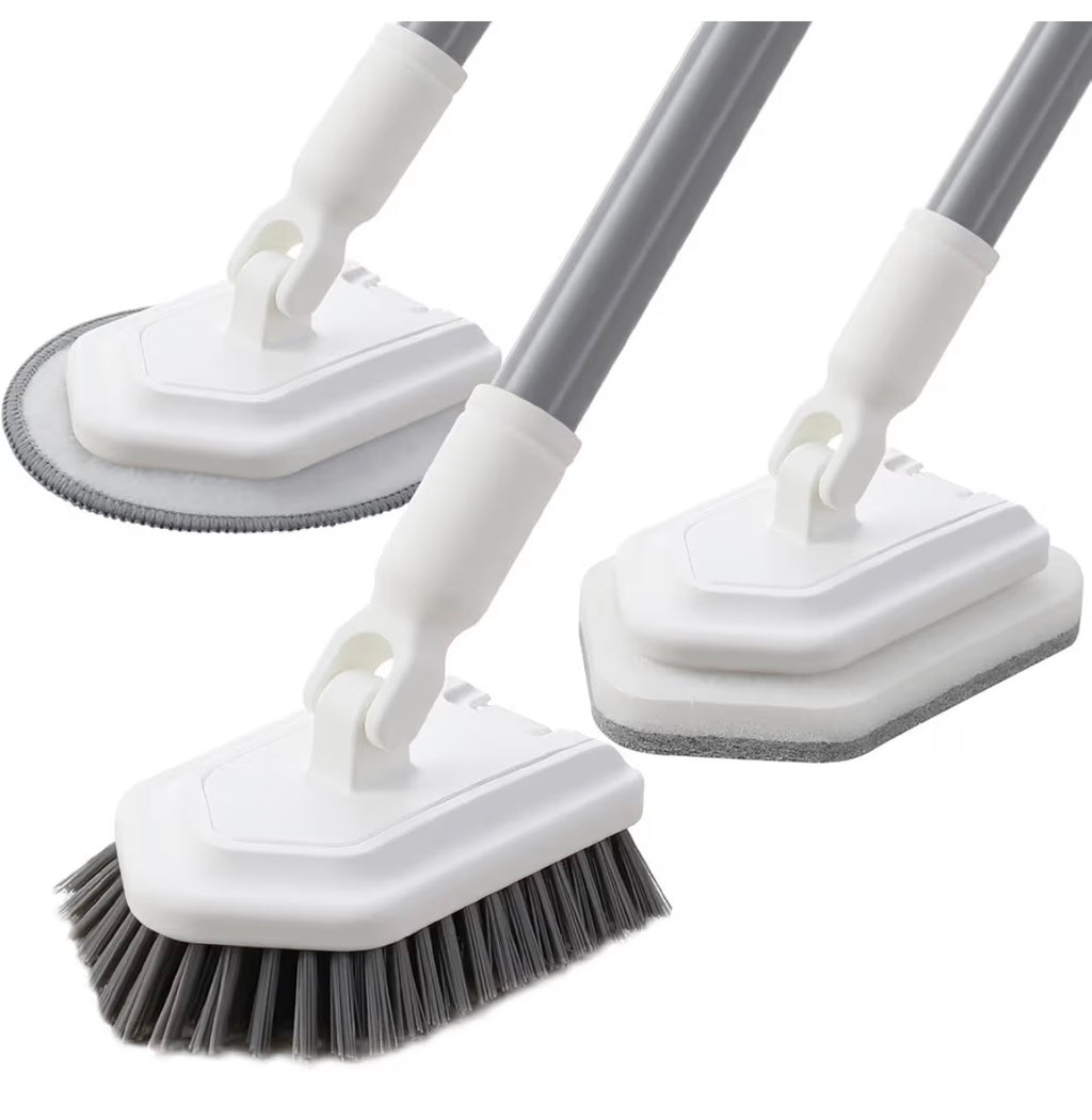 Shower Scrub Brush 3-in-1