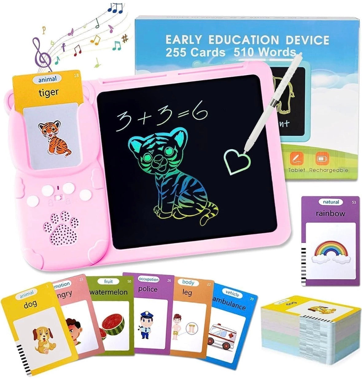 Learning Educational Toys Gifts for Kids 2+ Years Old, Talking Flash Card