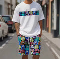 cartoon print summer 2PC Set