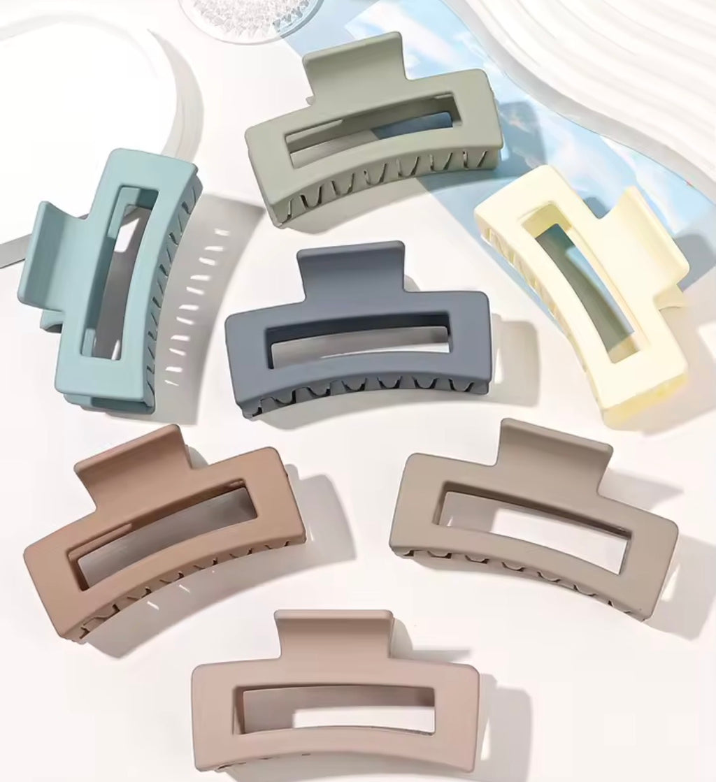 7Pcs 3.4" Medium Square Hair Claw Clips