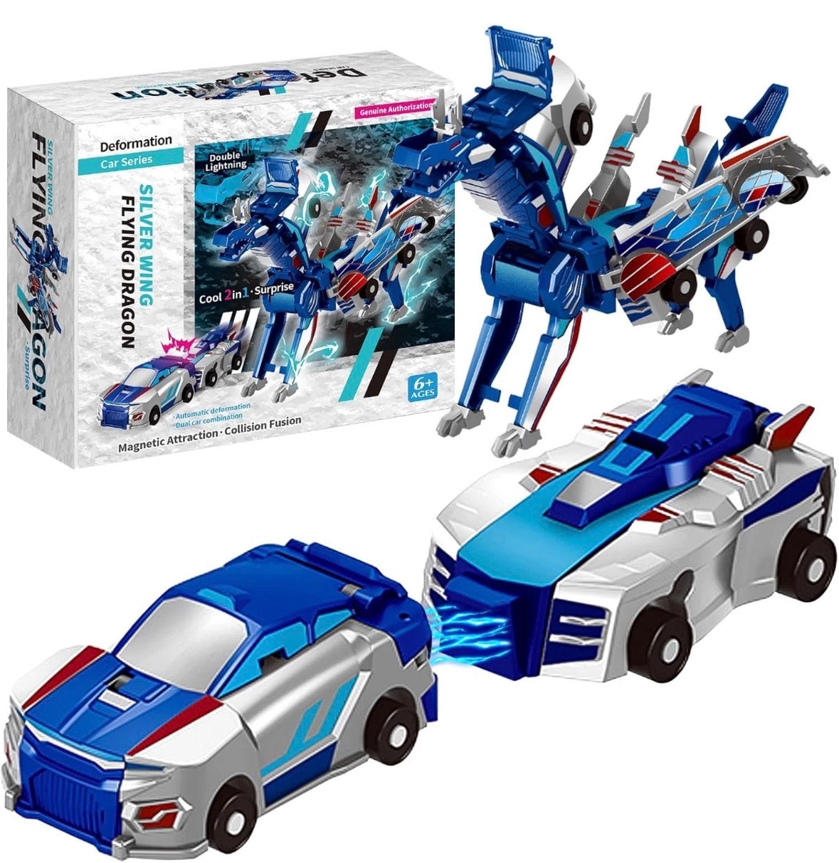 2PCS Transformer Car Unicorn