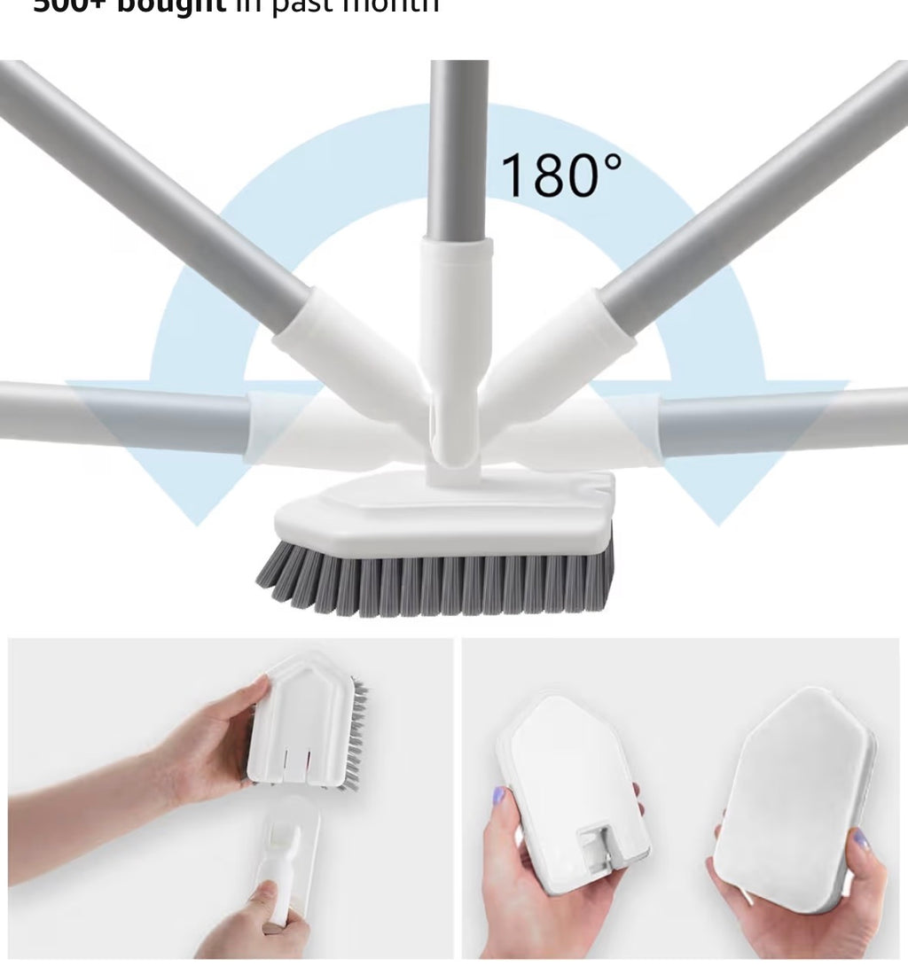 Shower Scrub Brush 3-in-1