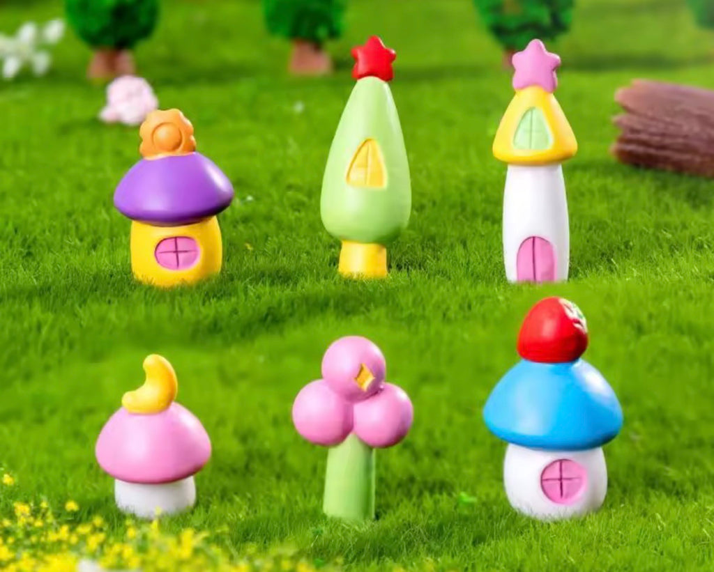 6 Mini Mushroom Houses