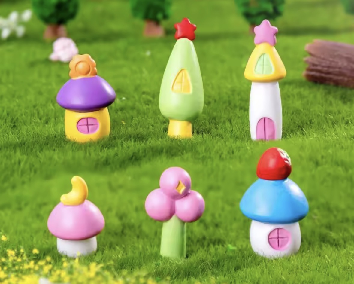 6 Mini Mushroom Houses