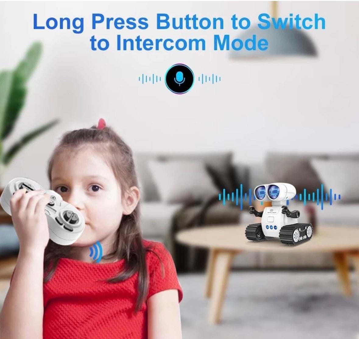 Smart Interactive Voice Controlled Robot Toy With LED Eyes