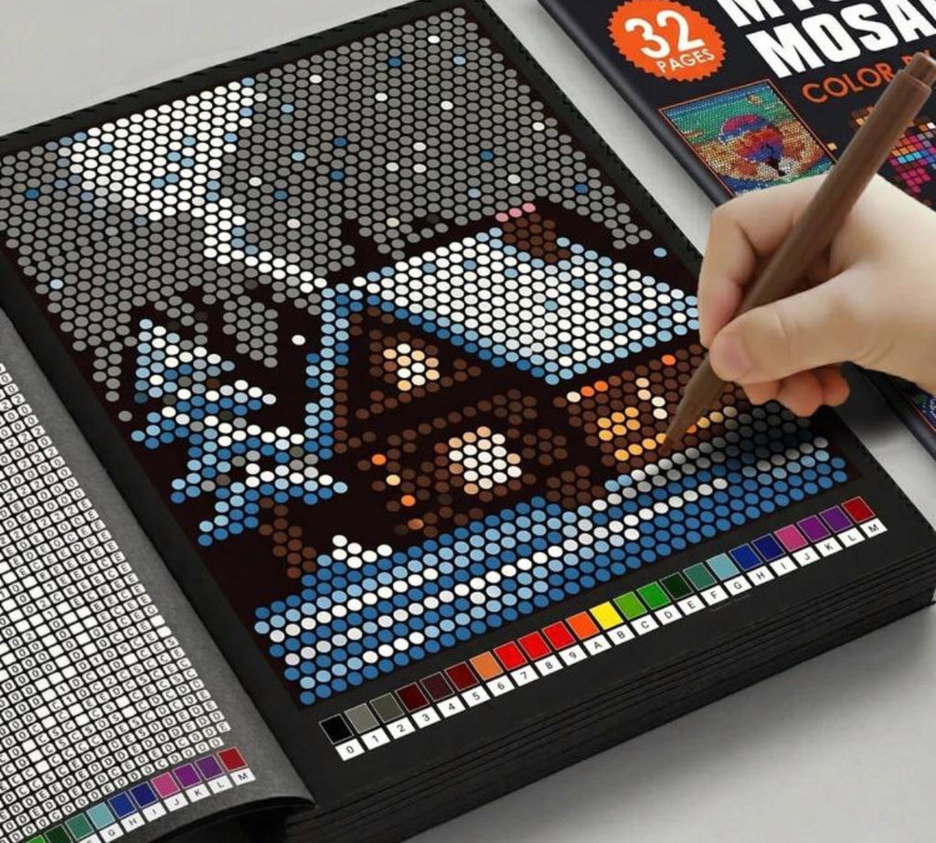 32page Mysterious Mosaic Pixel Coloring Book