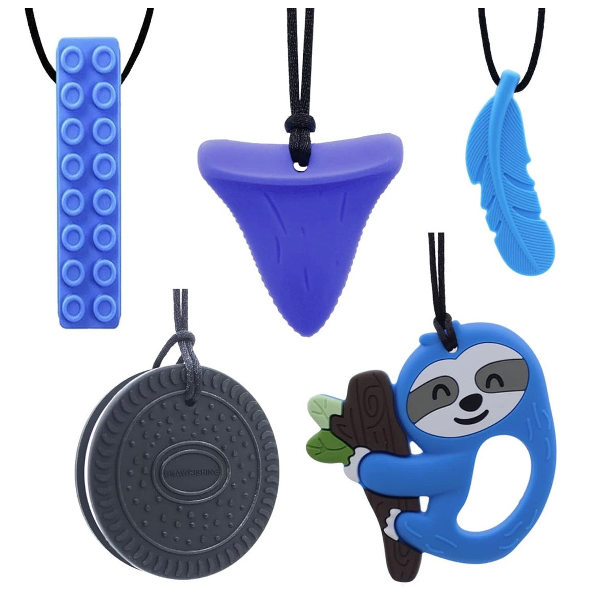Chew Necklaces for Sensory 5 Pcs