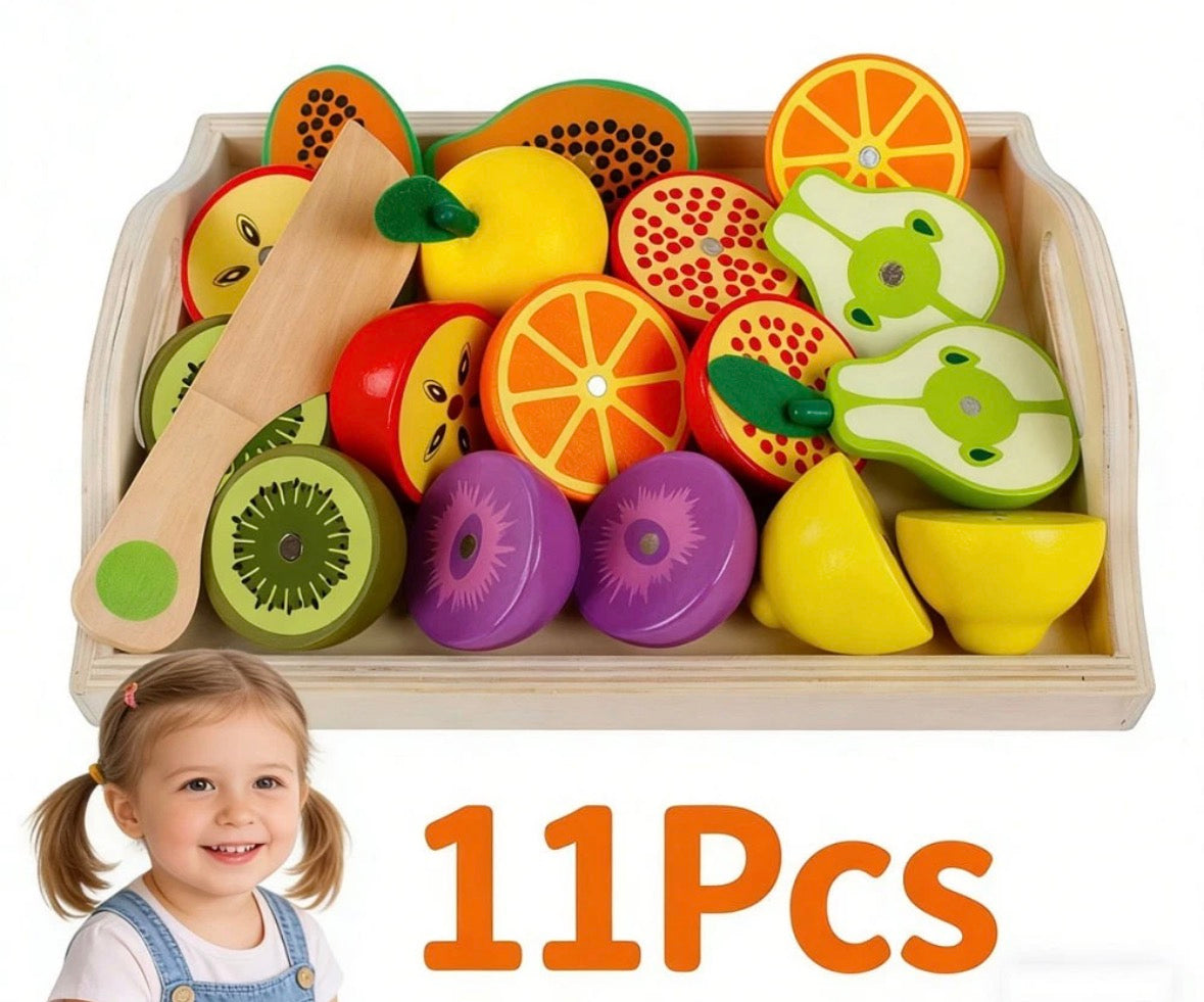 11pc Wooden Food