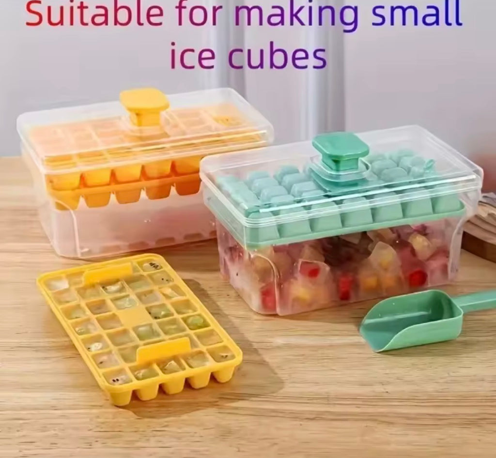 68 Grids Ice Cube Tray With Lid And Storage Box