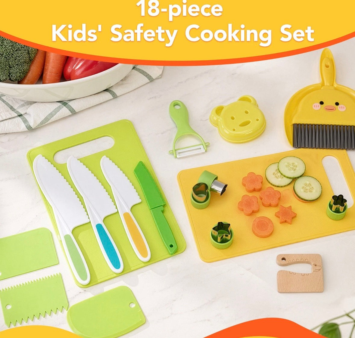 Toddler Safe for Real Cooking, Montessori Kitchen Tools for Children