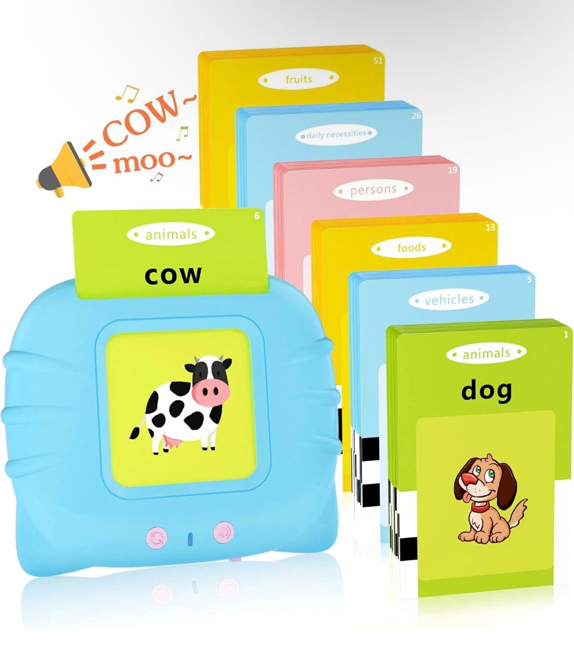 224 Piece Talking Flashcards for Kids