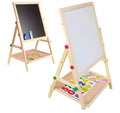 2 In 1 Children Black/White Board Adjustable Wooden Easel