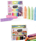 12x Coloured Jumbo Pavement Chalks  TIE DYE and  NEON