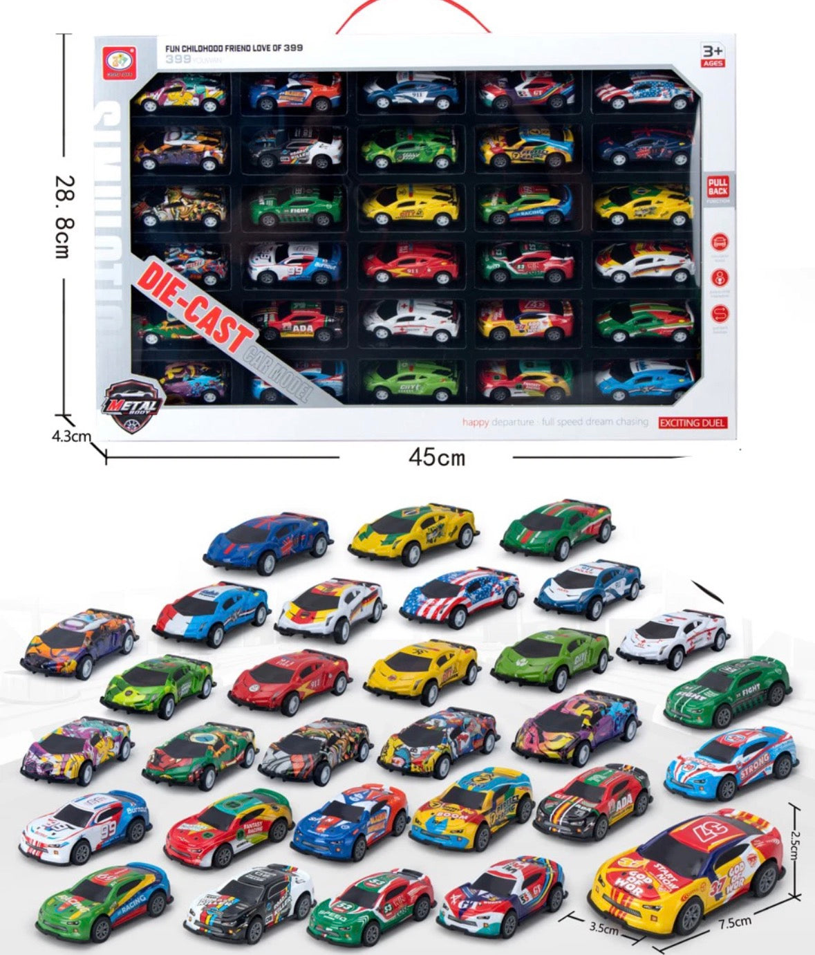 30pc Racing Cars