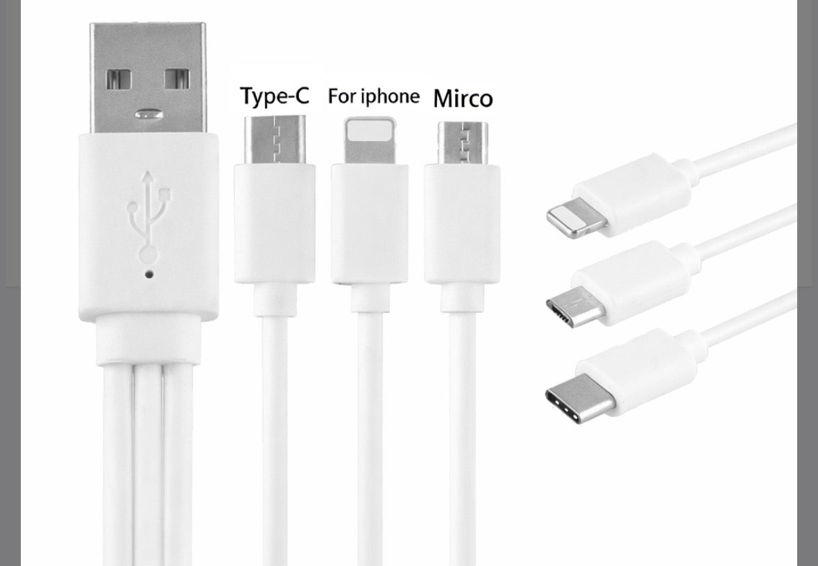 10PCS 3 in 1 Charger Cable