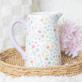 Floral Print Ceramic Flower Jug