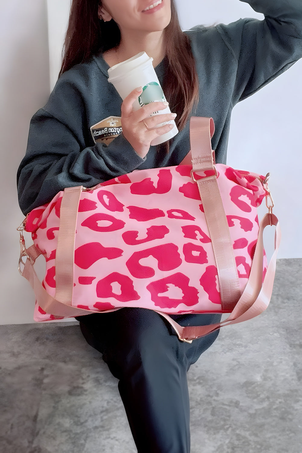 Leopard Print Luggage Tote Bag