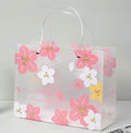 Pink & white floral tote bag