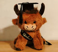 Graduation Highland Cow Plush