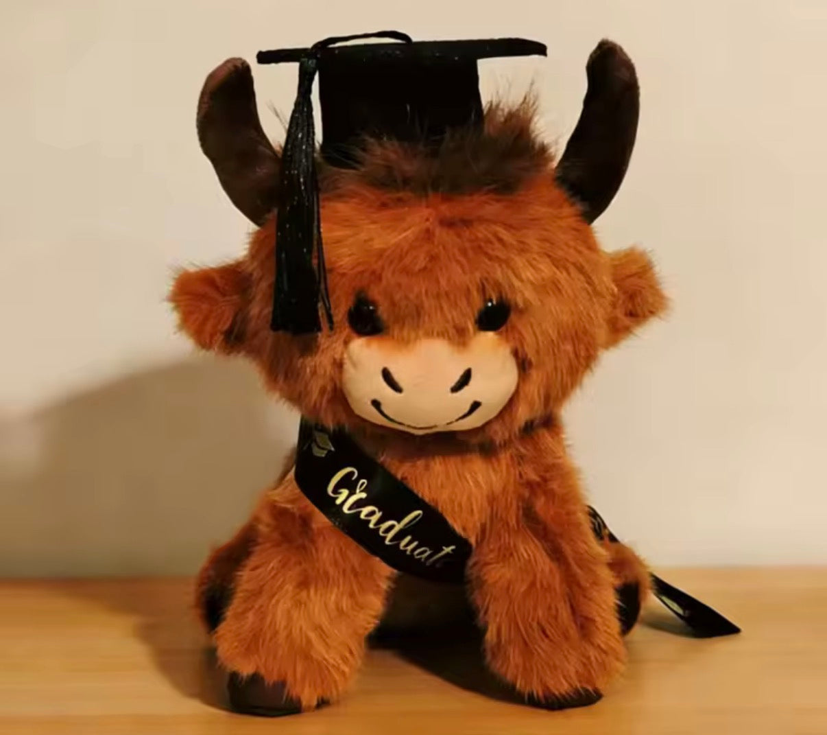 Graduation Highland Cow Plush