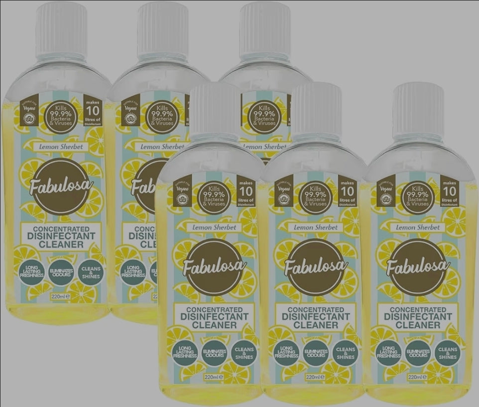 4 in 1 Concentrated Antibacterial Disinfectant 6 Pack Lemon Sherbet