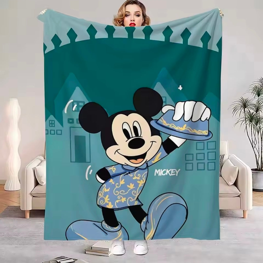 Black Earred Mouse Decorative Sofa Blankets