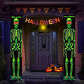 1 Pair 2D Flat Fluorescent Color Halloween Skulls