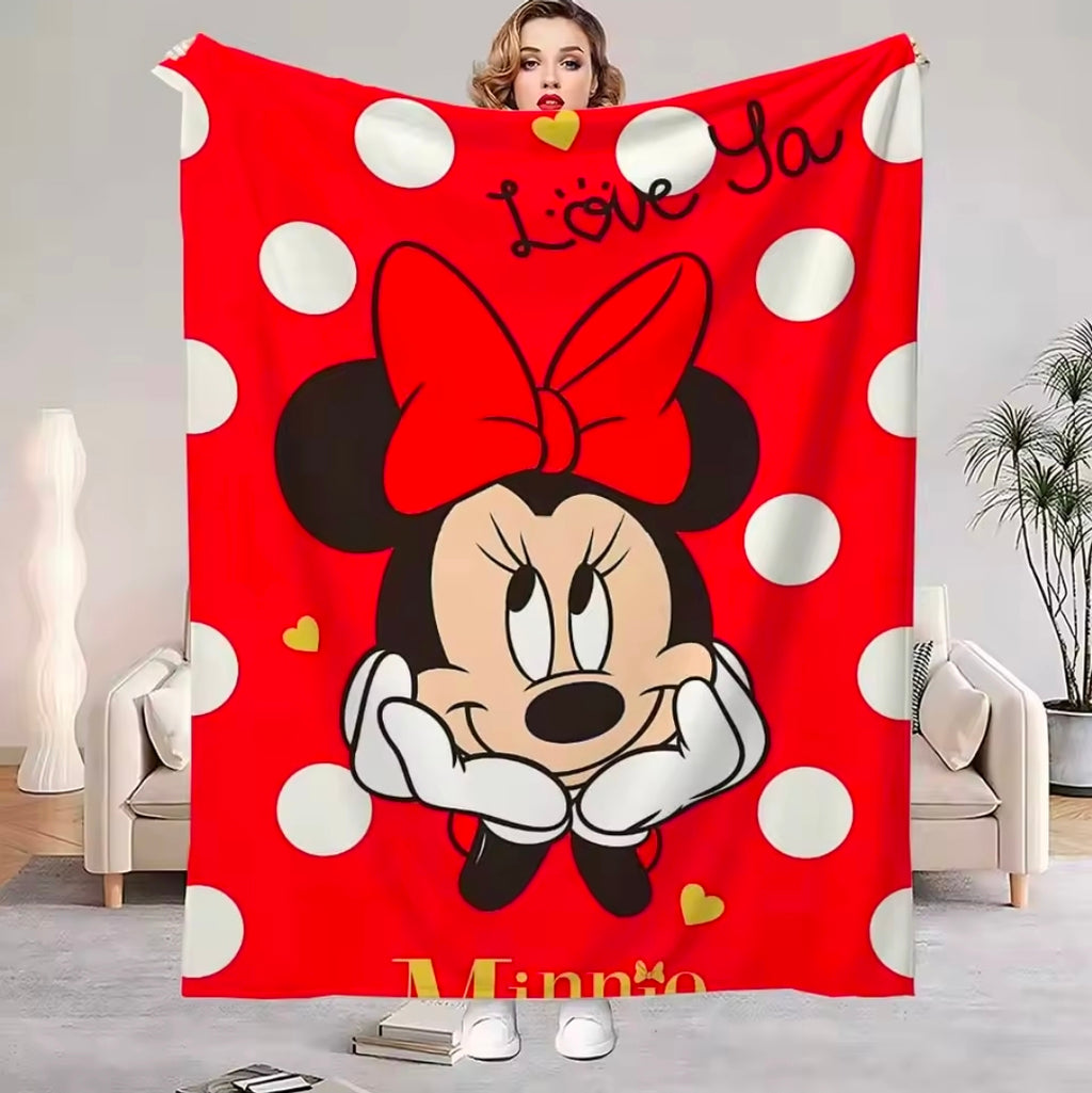 Black Earred Mouse Decorative Sofa Blankets