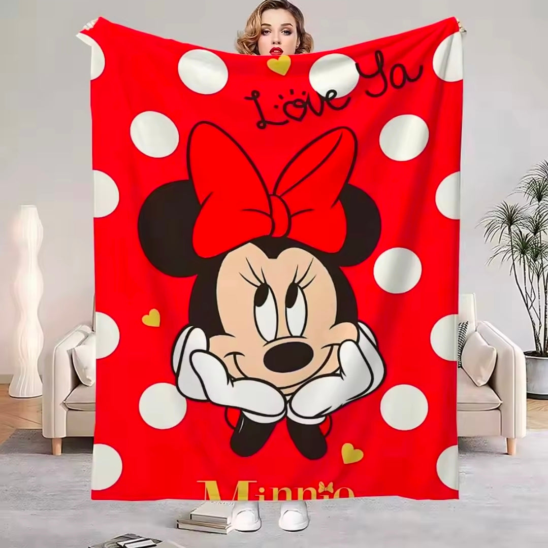 Black Earred Mouse Decorative Sofa Blankets